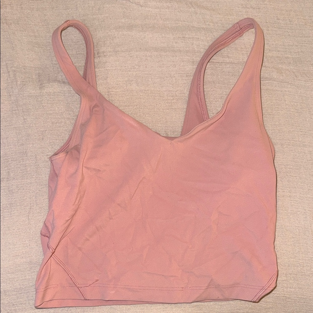 lululemon athletica Light Pink Seamless Crop Tank